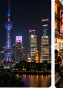 Shanghai skyline at night